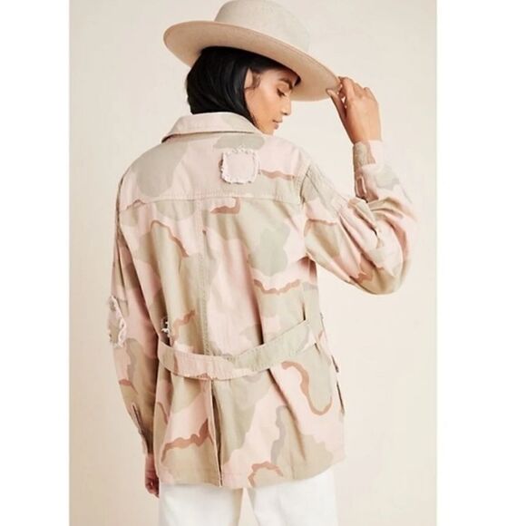 Anthropologie Lida Utility Camo Jacket Oversized Size S - Picture 3 of 10